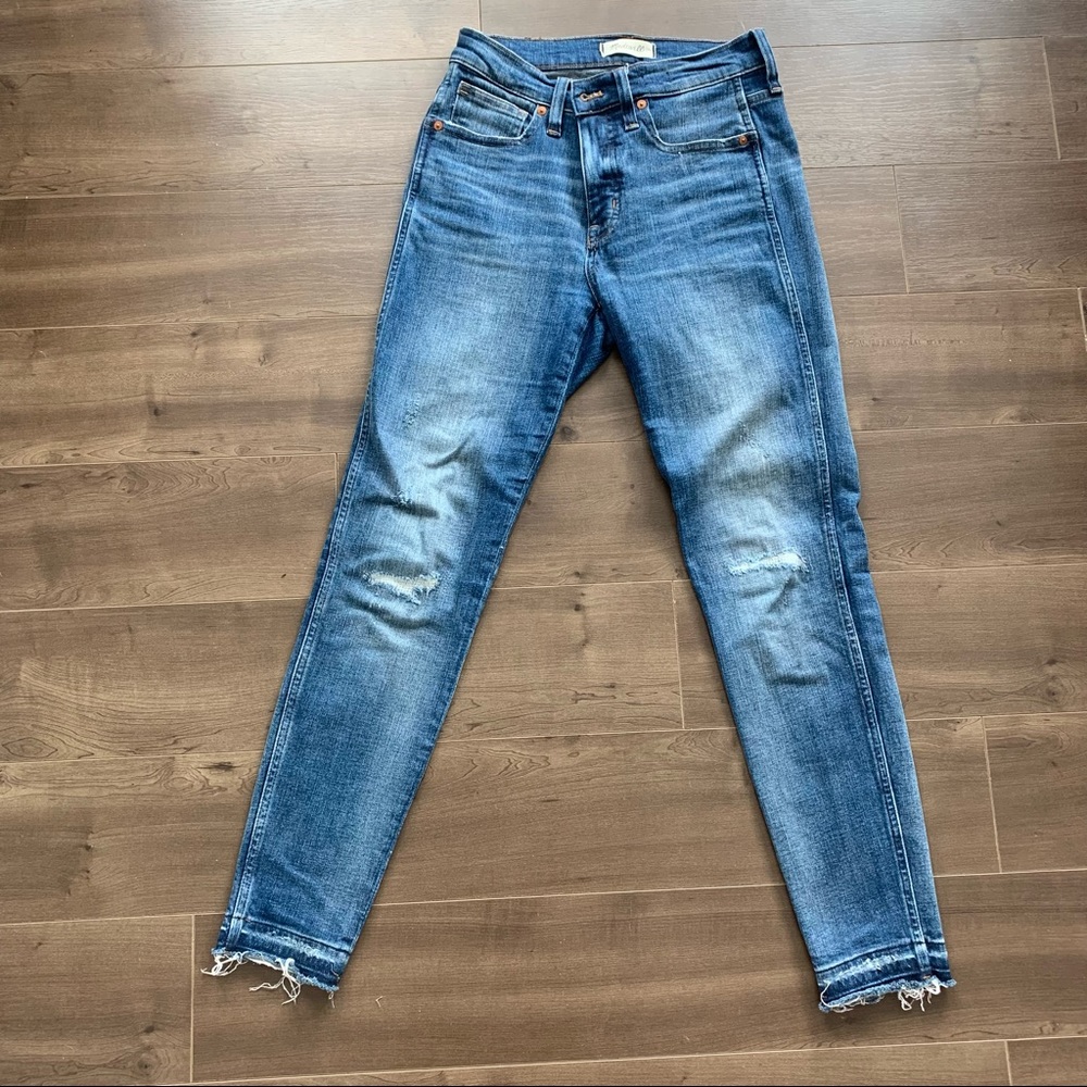 New madewell denim 9in high rise skinny jeans